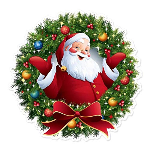 LED Lighted Shadow Box Display Case - Santa & Merry Christmas PVC Wall Decoration with Tracing Light for Living Room, Bedroom, Holiday Decor (Battery Powered)