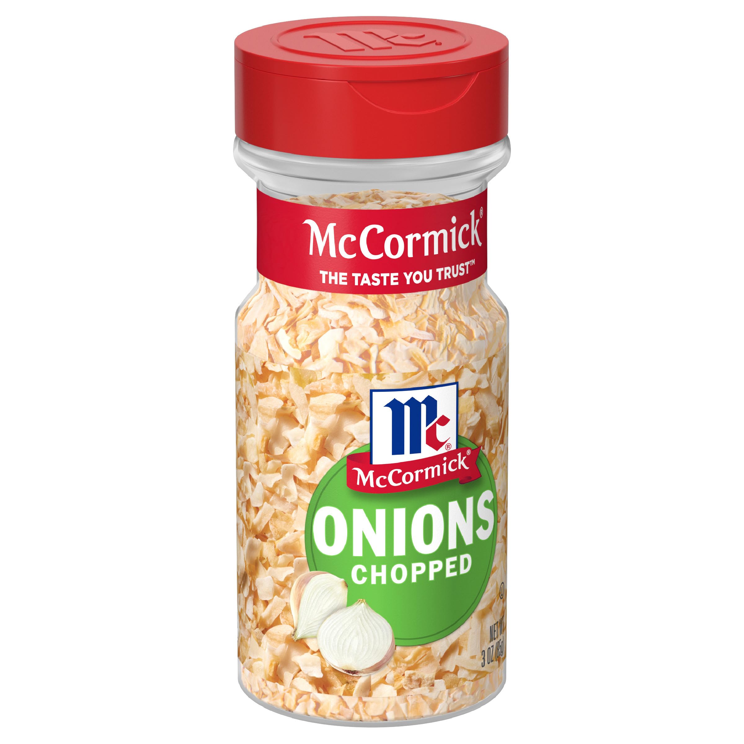 McCormick Chopped Onions 3 oz | Dried Onion Flakes for Cooking | Perfect for Soups, Salads, and Seasoning Dishes