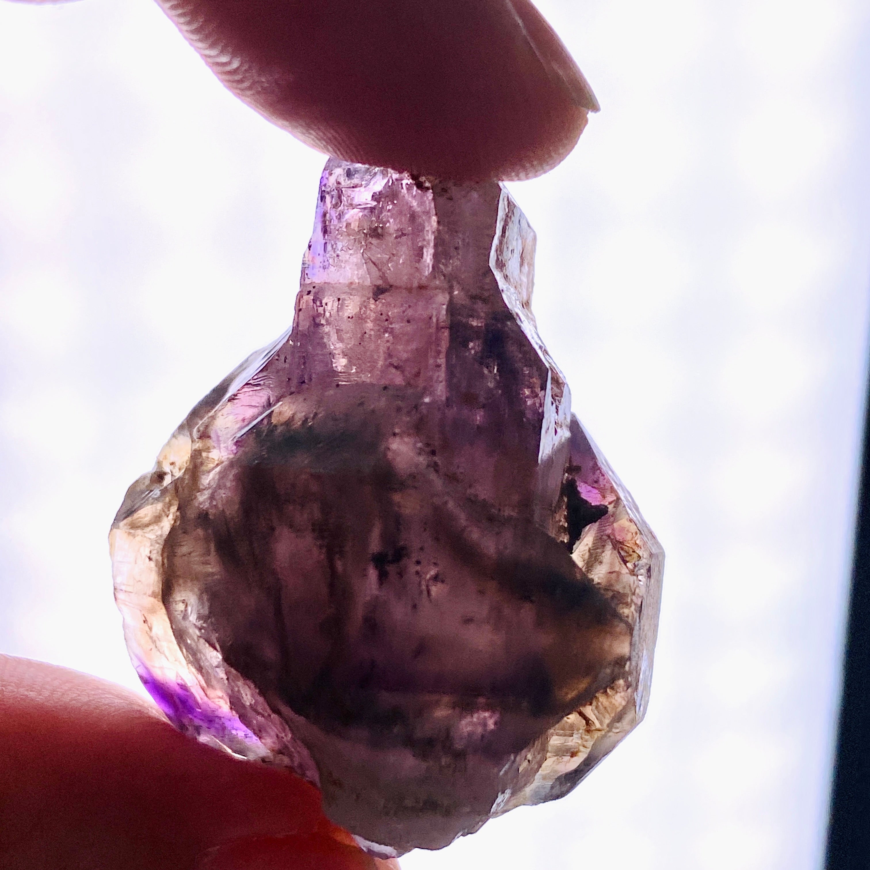 Natural Smokey Amethyst Scepter Crystal with Inclusions - Similar to Super Seven & Brandberg (CR3734) - Perfect for Meditation, Energy Healing & Crystal Collections