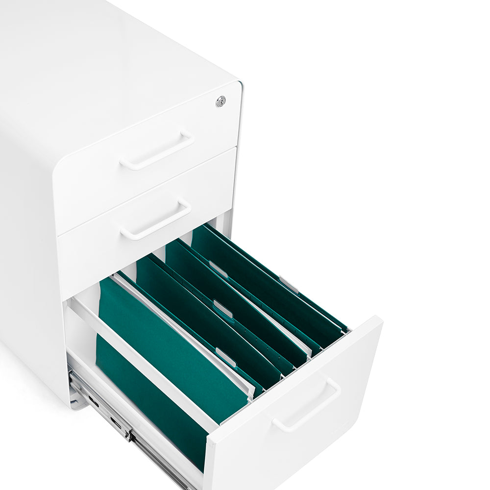 Stow 3-Drawer File Cabinet - Compact Storage Solution for Home Office, Classroom & Small Spaces - Organize Documents, Folders & Office Supplies Efficiently
