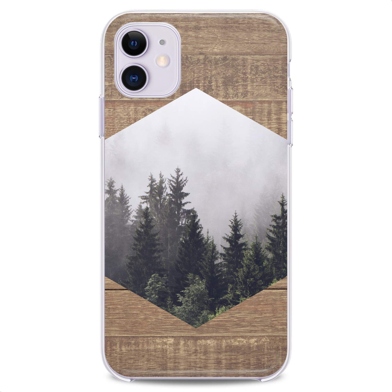 Premium TPU Case for Apple iPhone 12 Pro Max (6.7 Inch) - Soft Flexible Silicone Cover with Nature-Inspired Forest & Wood Geometric Design - Slim Fit Clear Fog Protection - Perfect for Women & Girls - Ideal for Daily Use, Outdoor Activities & Fashion Protection