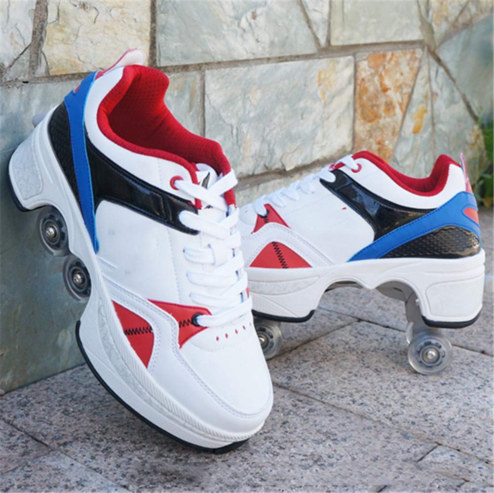 Roller Skate Shoes for Women, Men, Boys & Kids - Adjustable Wheel Sneakers for Beginners | Unisex Roller Skating Gift for Indoor & Outdoor Fun