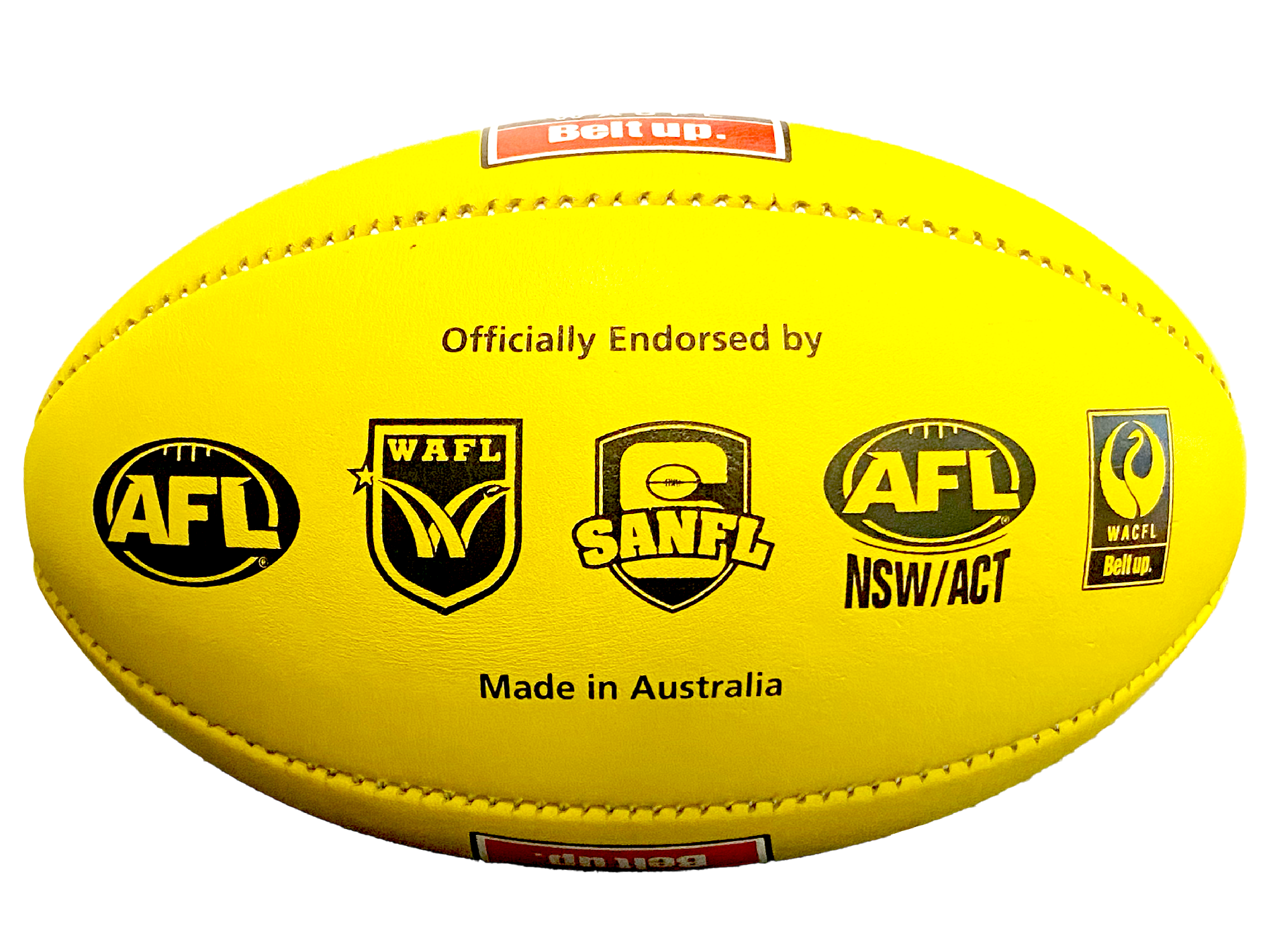 Burley WACFL Official Size 4 Yellow Football with Assorted Team Logos - Slightly Blemished Women's Game Ball for Practice, Training & Recreational Play