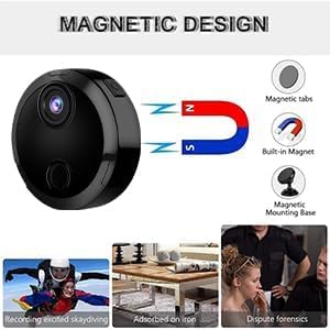Hidden Spy Camera with Motion Detection & Night Vision - 1080P WiFi Wireless Mini Surveillance Camera for Indoor Use - Nanny Cam, Pet Monitor, Baby Camera with Mobile App - Perfect for Home Security, Office Monitoring & Elderly Care