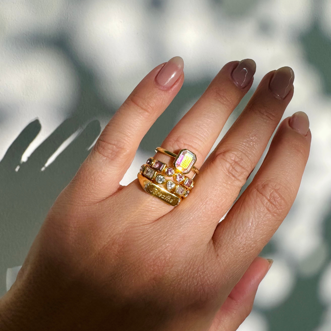 Louise Thompson Lucky Glimmers Ring - Elegant Sterling Silver Ring for Women, Perfect for Everyday Wear, Gift Giving & Special Occasions