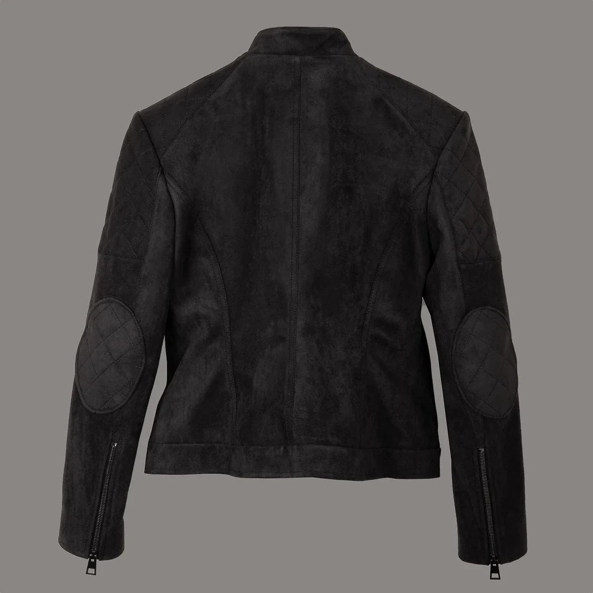Vegan Suede Jacket for Women - Black | Eco-Friendly Faux Leather Jacket | Perfect for Casual Outings, Parties & Fall Fashion