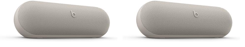 Beats Pill x Kim Kardashian Wireless Bluetooth Speaker with 24H Playtime | IP67 Waterproof Portable Speaker | USB-C Charging for Apple & Android | Built-in Mic | Light Gray - Perfect for Pool Parties, Beach Outings & Outdoor Adventures