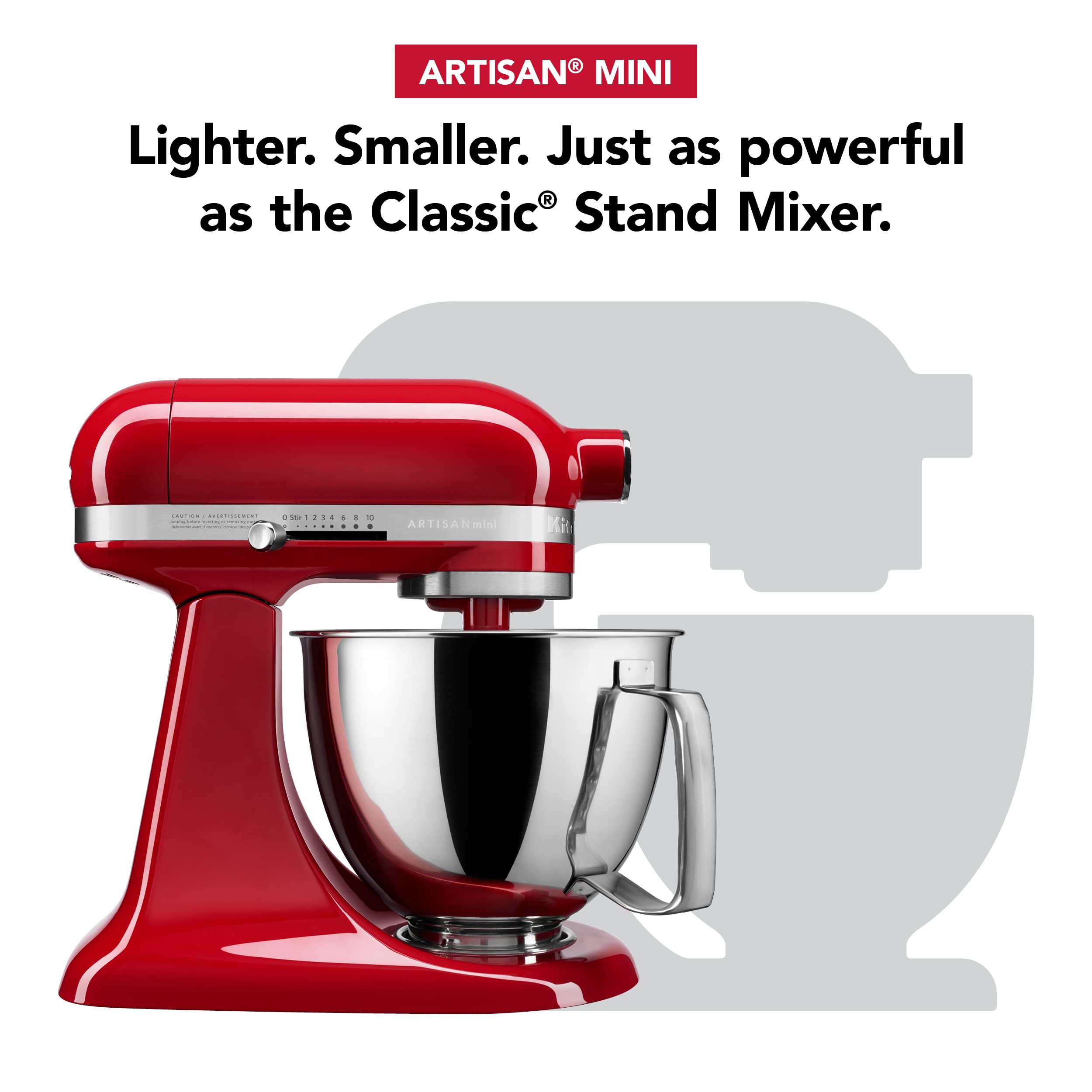 KitchenAid Artisan Mini 3.5 Quart Tilt-Head Stand Mixer - KSM3316X - Empire Red | Compact Baking Mixer for Cookies, Cakes & Dough | Perfect for Small Kitchens & Home Bakers