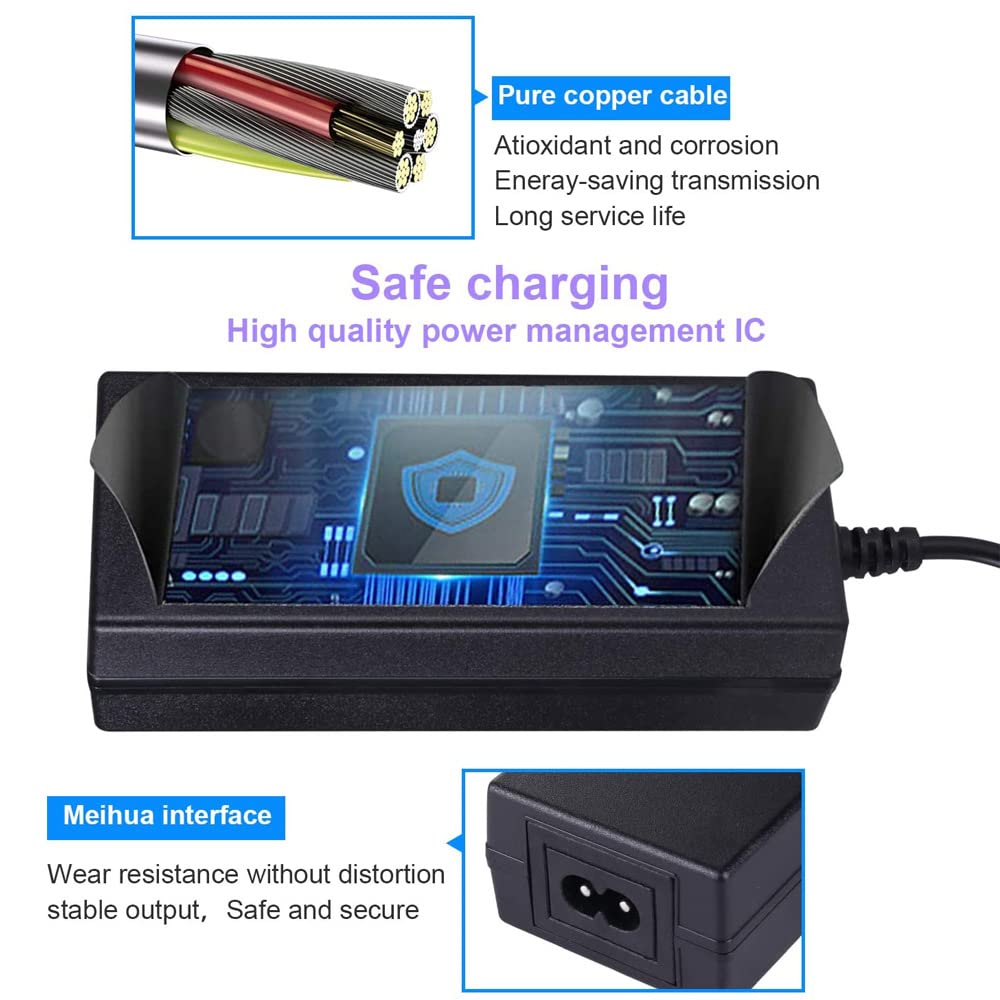 42V 2A Power Adapter for Bird & Lime Scooter Chargers - Compatible with Xiaomi M365, Skip, Spin, Lime-S - Fast Charging Power Supply for Electric Scooters - Perfect for Home, Office & Charging Stations