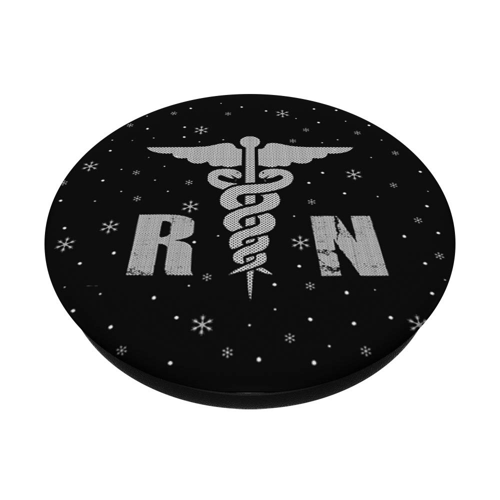 Ugly Christmas Pop Grip for Nurses - Funny Holiday Phone Grip & Stand - Perfect Nurse Gift for Christmas, White Elephant Party & Office Exchange