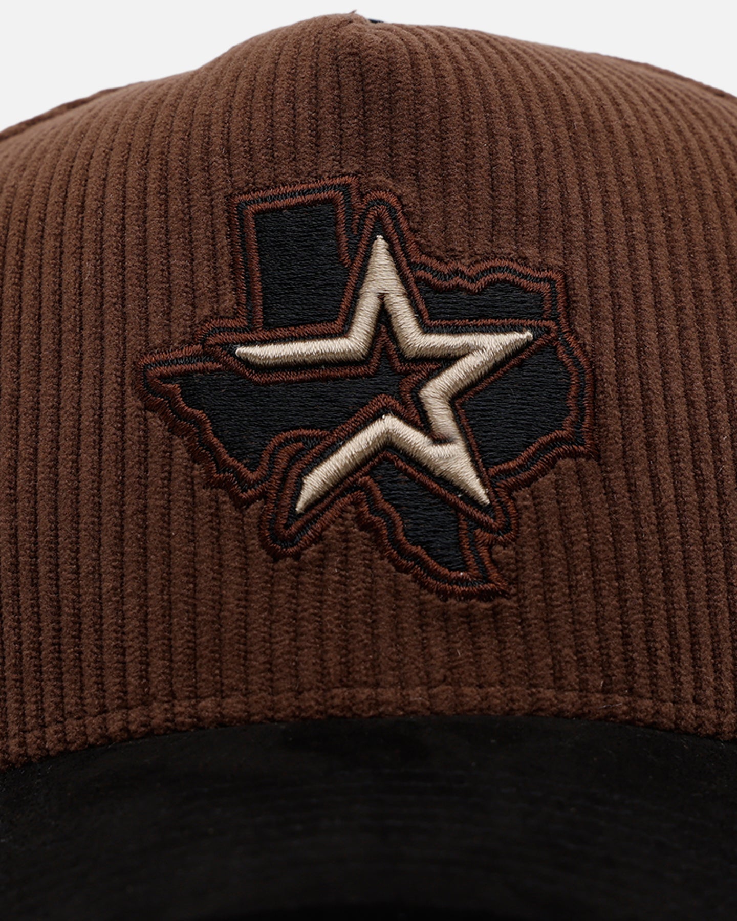47 Brand Houston Astros 'Barren' Snapback Hat - Adjustable Corduroy Baseball Cap in Brown/Black - Perfect for Baseball Games, Sports Events & Casual Wear