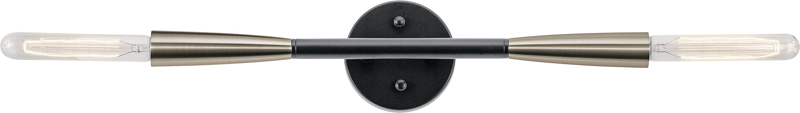 Kichler Lighting 44091BK Two Light Wall Sconce - Black Branches Collection - Modern Wall Light Fixture for Bedroom, Hallway & Living Room Decor