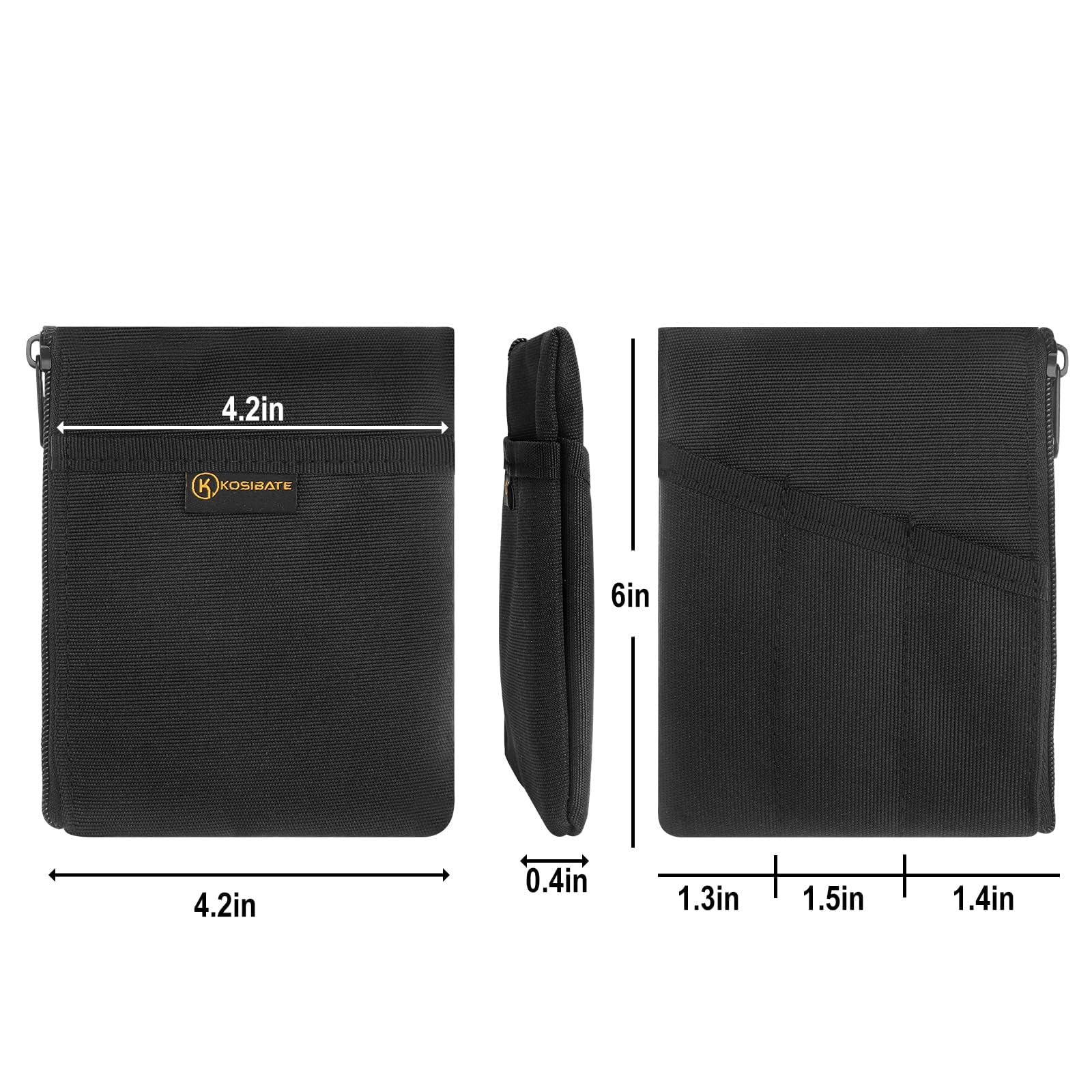 Kosibate Slim EDC Pouch Organizer - Compact Tool Pouch for Knife, Flashlight, Passport, Pen & Cards - Men's Everyday Carry Essential for Travel, Work & Outdoor Adventures
