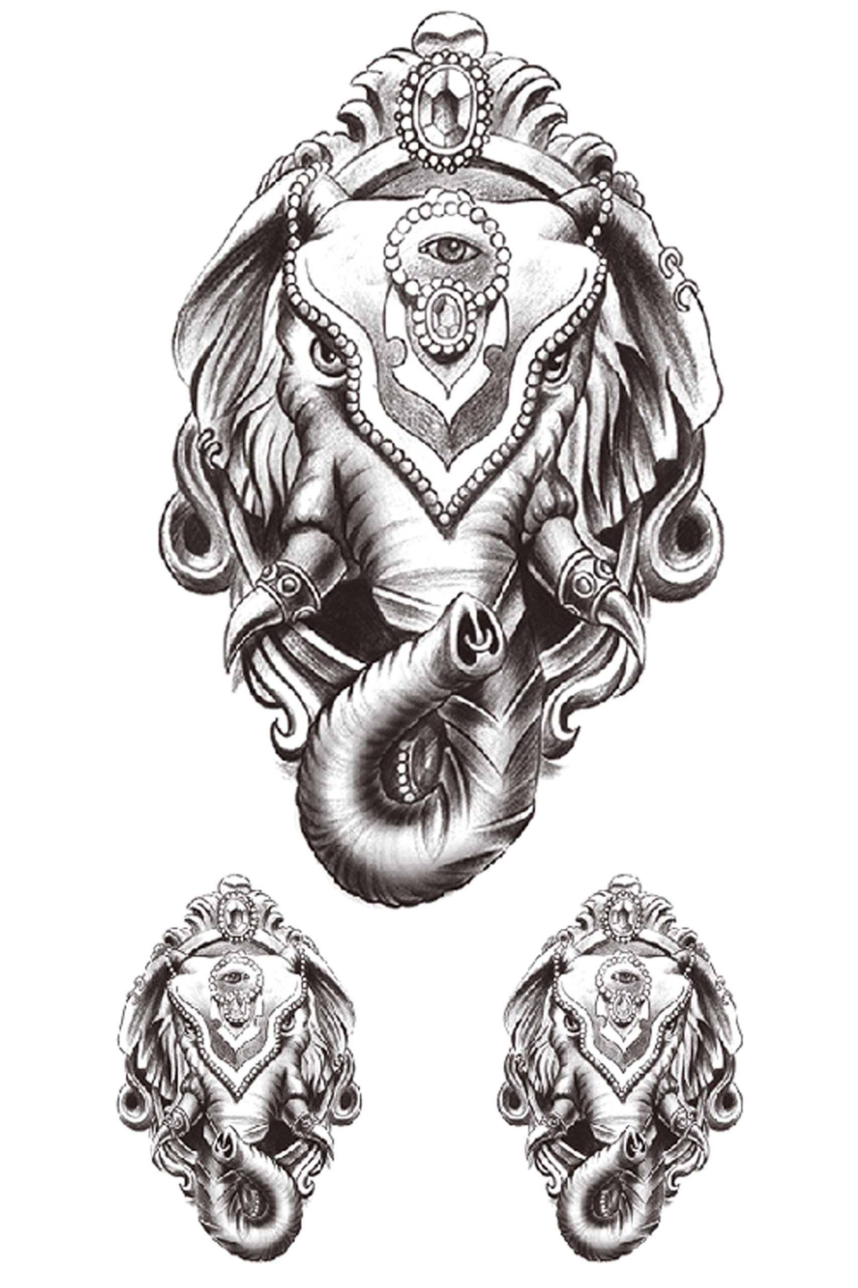 Waterproof Temporary Tattoo Stickers for Men & Women - 3D Realistic Flowers, Butterflies, Stars, Angels, Wolves & Armband Designs (21x12cm) | Perfect for Parties, Halloween, Cosplay & Fashion Accessories