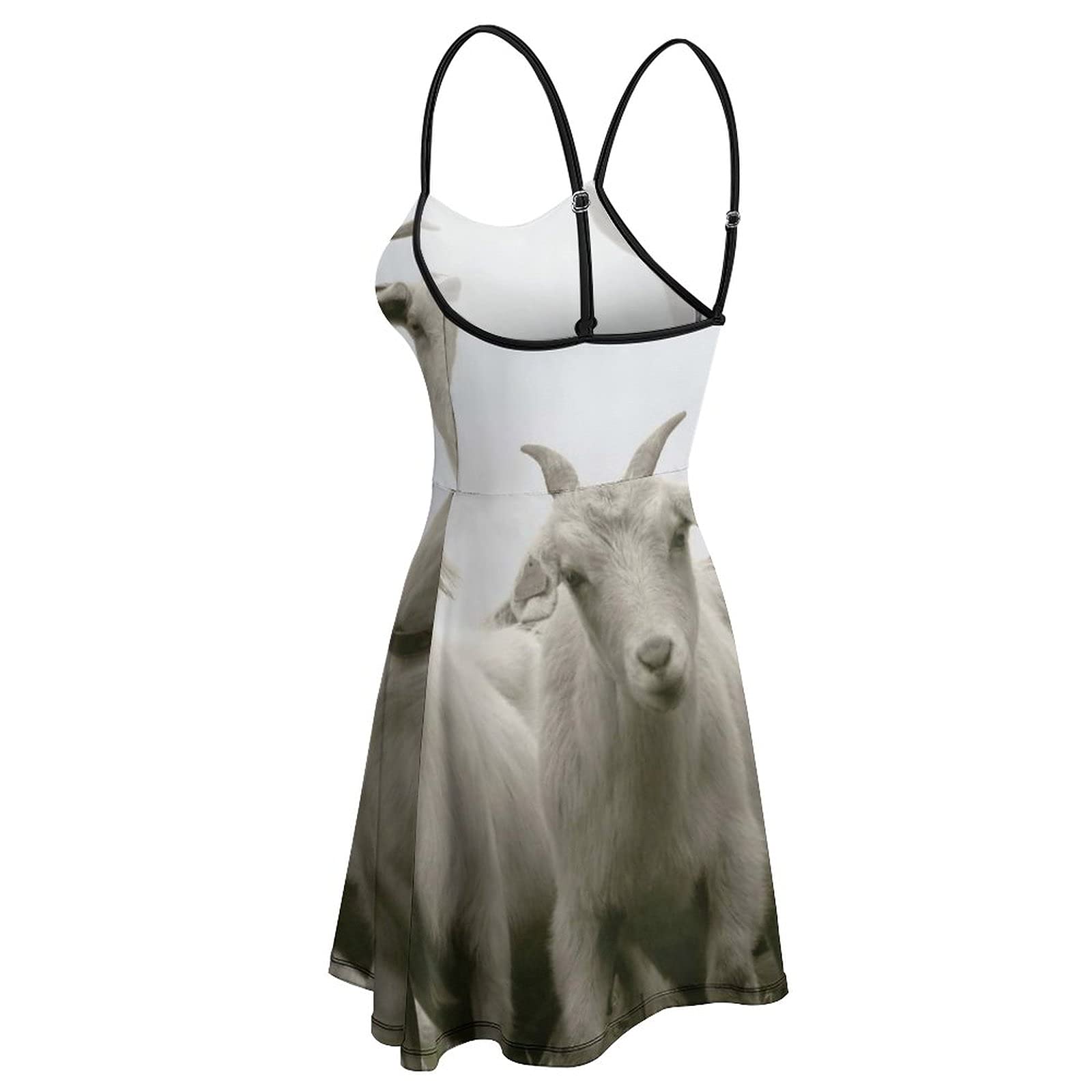 BAIKUTOUAN Women's Summer Sleeveless Mini Goat Sling Dress - Sexy Beach Dress for Vacation, Pool Party & Date Night