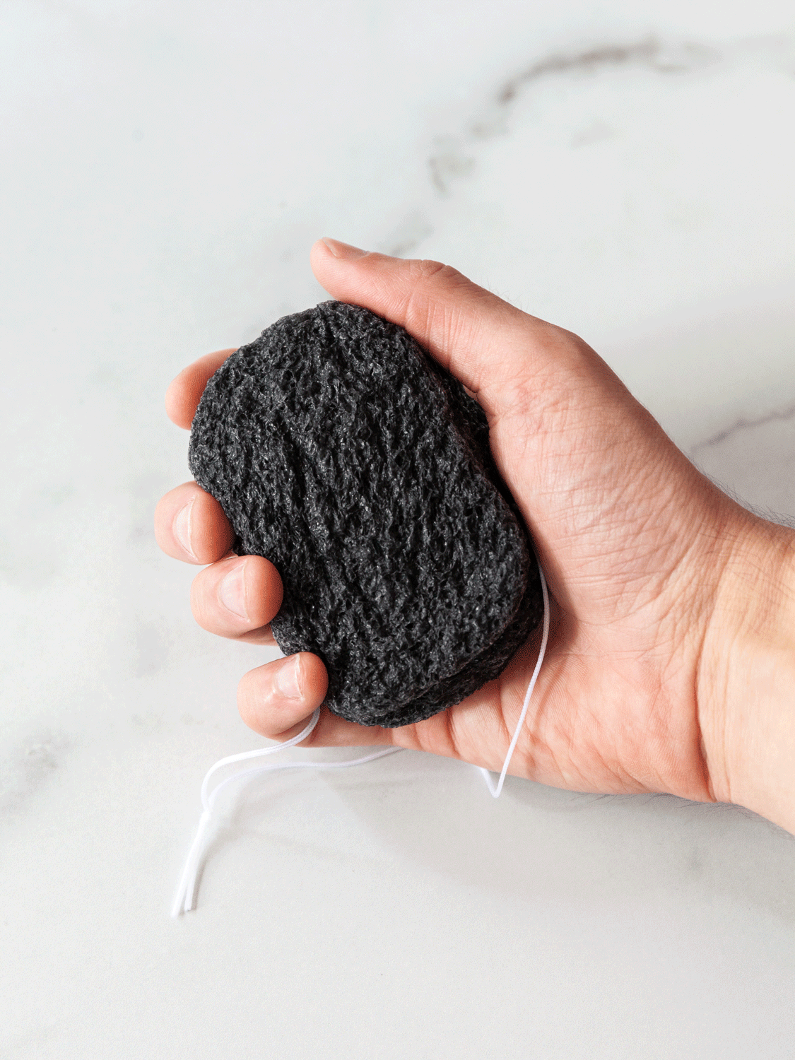 Morihata Binchotan Charcoal Facial Puff - Natural Exfoliating & Cleansing Sponge for Deep Pore Cleansing | Perfect for Daily Skincare & Blackhead Removal