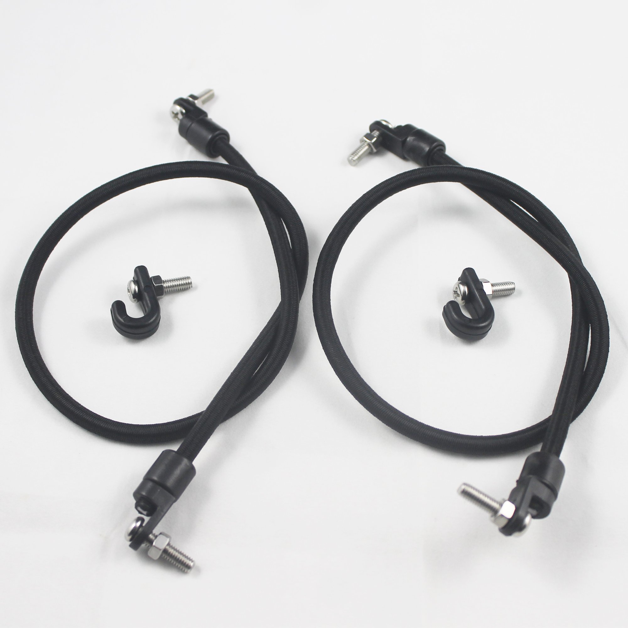 **Kayak Bungee Paddle Holder Kit (Pack of 2) - Secure Paddle Keepers for Kayak & Canoe with Screws - Perfect for Fishing, Camping & Water Sports**