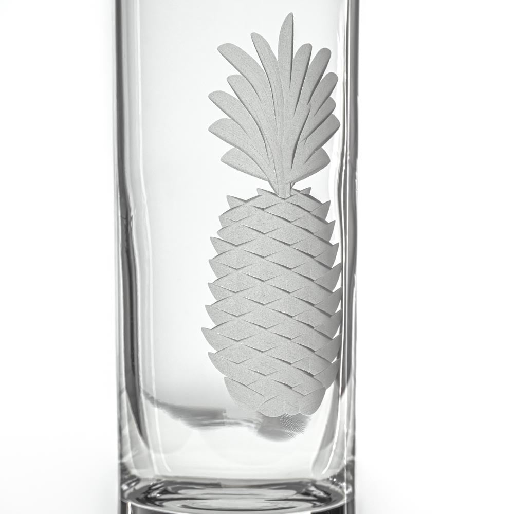 Fresh Pineapple 2.5oz Cordial Shot Glass Set of 4 - Perfect for Cocktails, Desserts & Party Serving | Elegant Mini Glassware for Home Bar & Entertaining