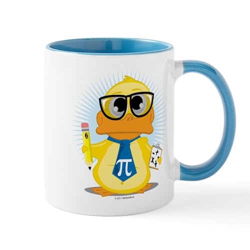 White/Blue Inside - Math Teacher Duck Mug