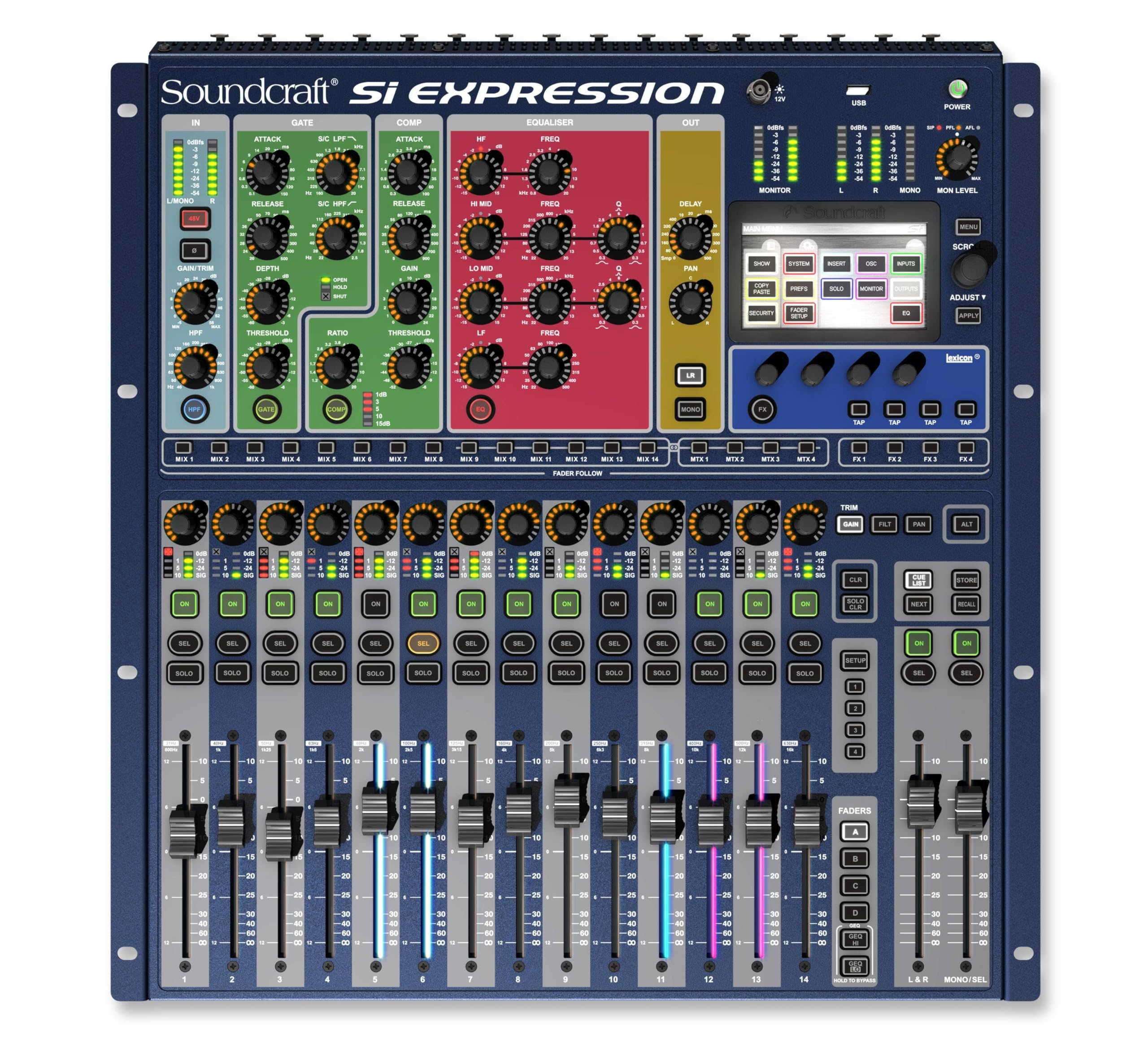 Soundcraft Si Expression 1 Digital 16-Channel Live Audio Mixer Console - Professional Mixing Board for Live Performances, Studio Recording & Events