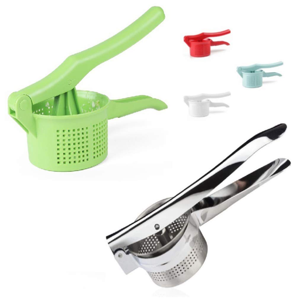 Premium Stainless Steel Potato Masher - Heavy Duty Handheld Potato Ricer & Presser for Smooth Mashed Potatoes - Perfect for Kitchens, Restaurants, and Home Cooking