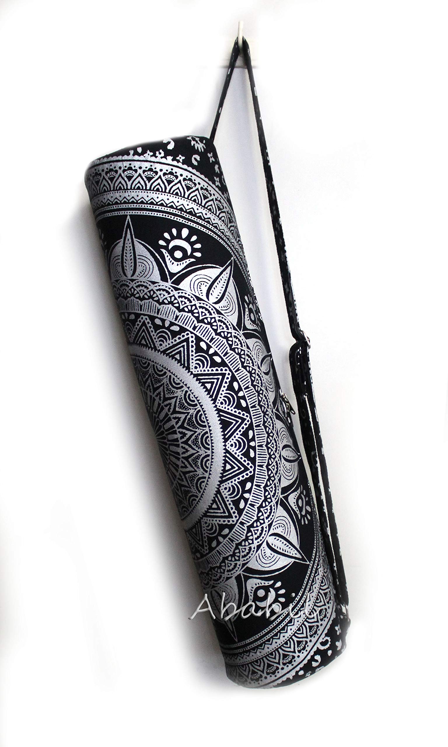 Premium Indian Mandala Yoga Mat Bag with Adjustable Shoulder Strap - Hippie Style Gym & Beach Carry Bag for Yoga, Travel, and Outdoor Activities