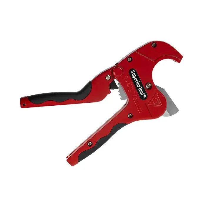Premium Soft Grip Ratcheting PVC Pipe Cutter - 2-Pack Set for Plumbing, DIY Projects & Home Repairs