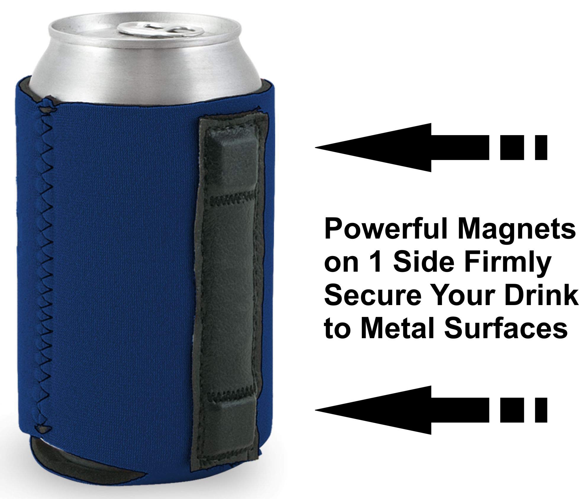 Dadman Magnetic Can Cooler (1 Pack, Navy Blue) - Keep Drinks Cold & Hands Free for Outdoor Activities, BBQs, and Beach Days