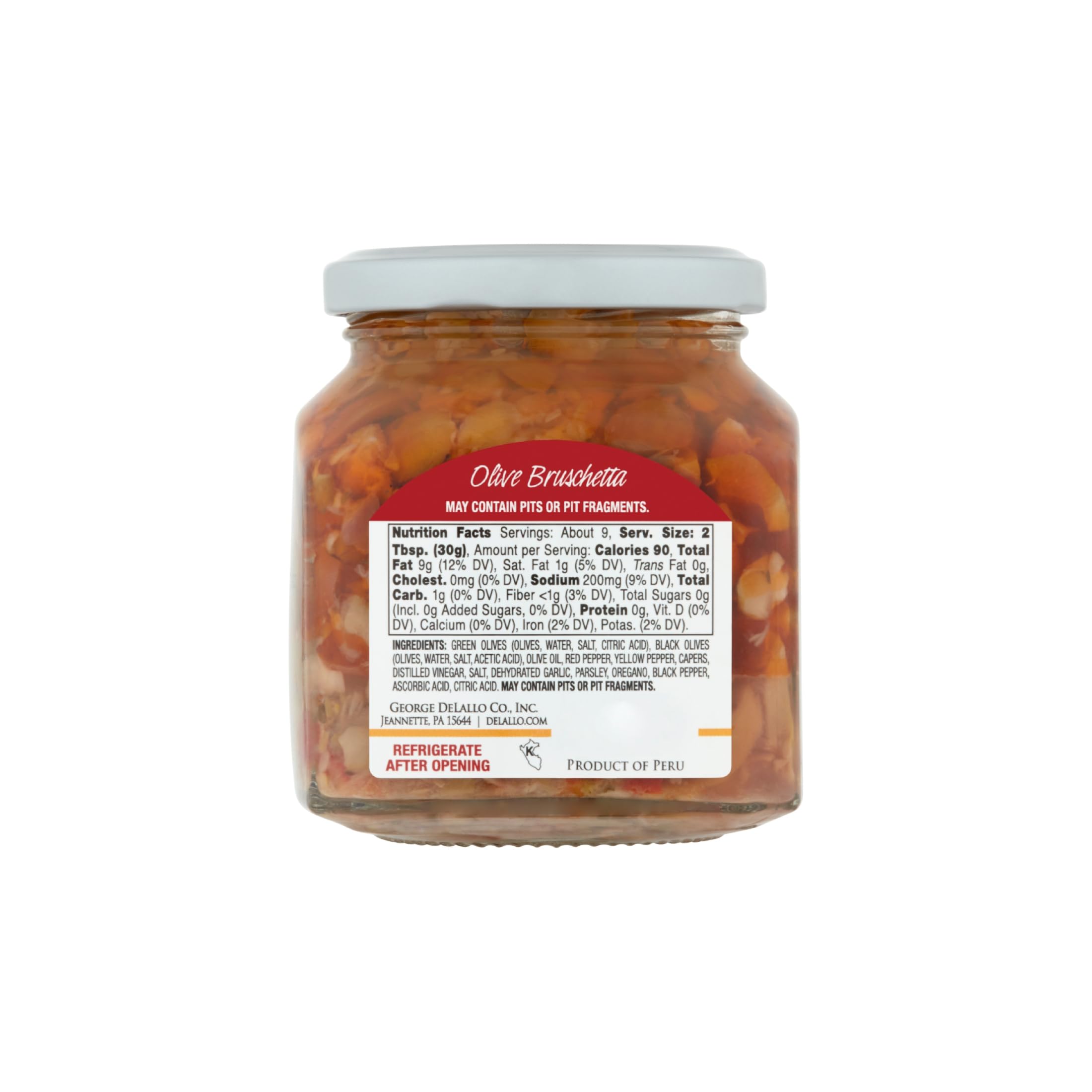 DeLallo Olive Bruschetta, 10 Ounce Jar (12-Pack) - Gourmet Italian Snack Dip with Green & Black Olives, Non-GMO, Perfect for Parties, Charcuterie Boards & Appetizers