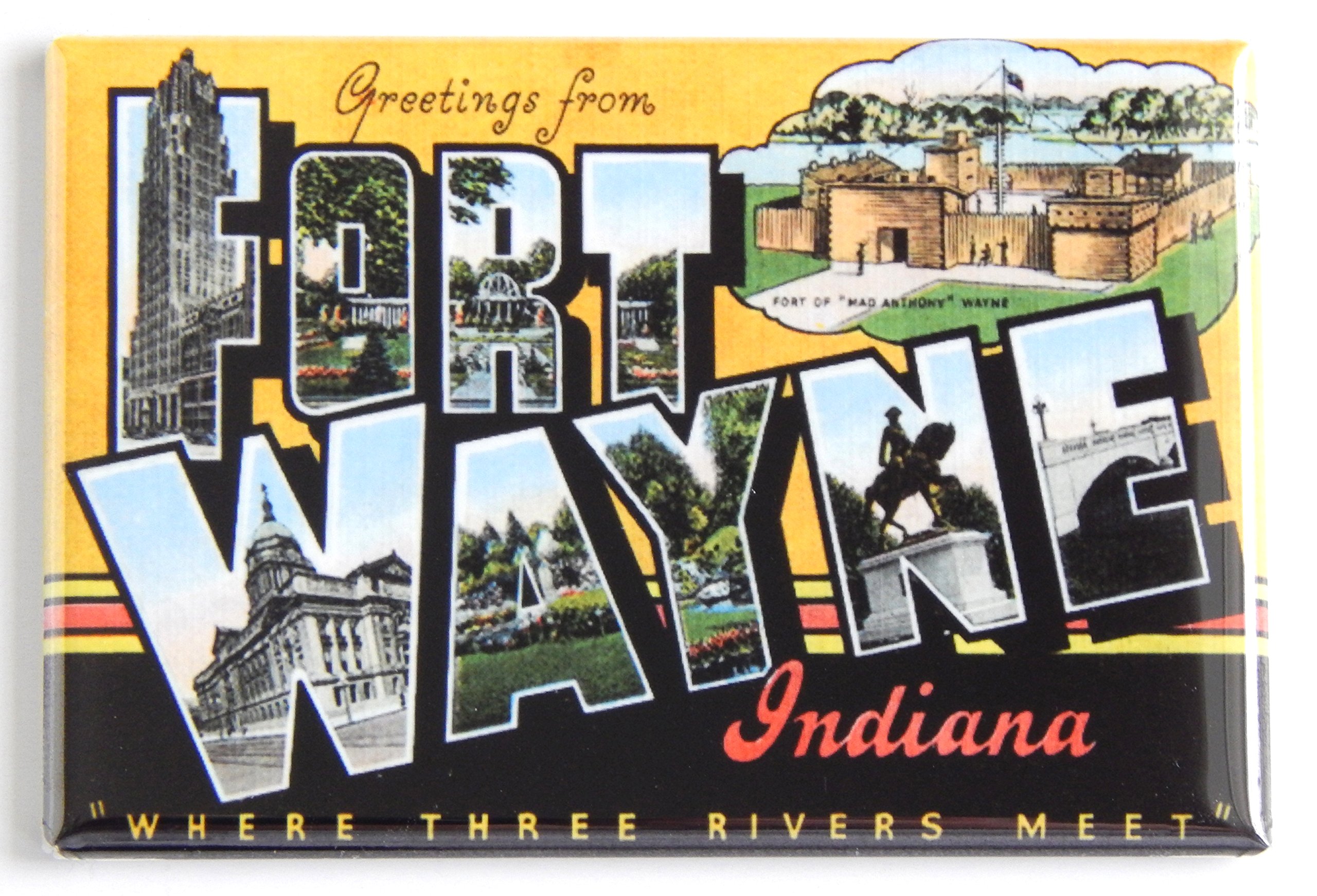 Fort Wayne Indiana Souvenir Fridge Magnet - 2.5 x 3.5 Inch Collectible Travel Gift - Perfect for Refrigerators, Lockers & Office Decor