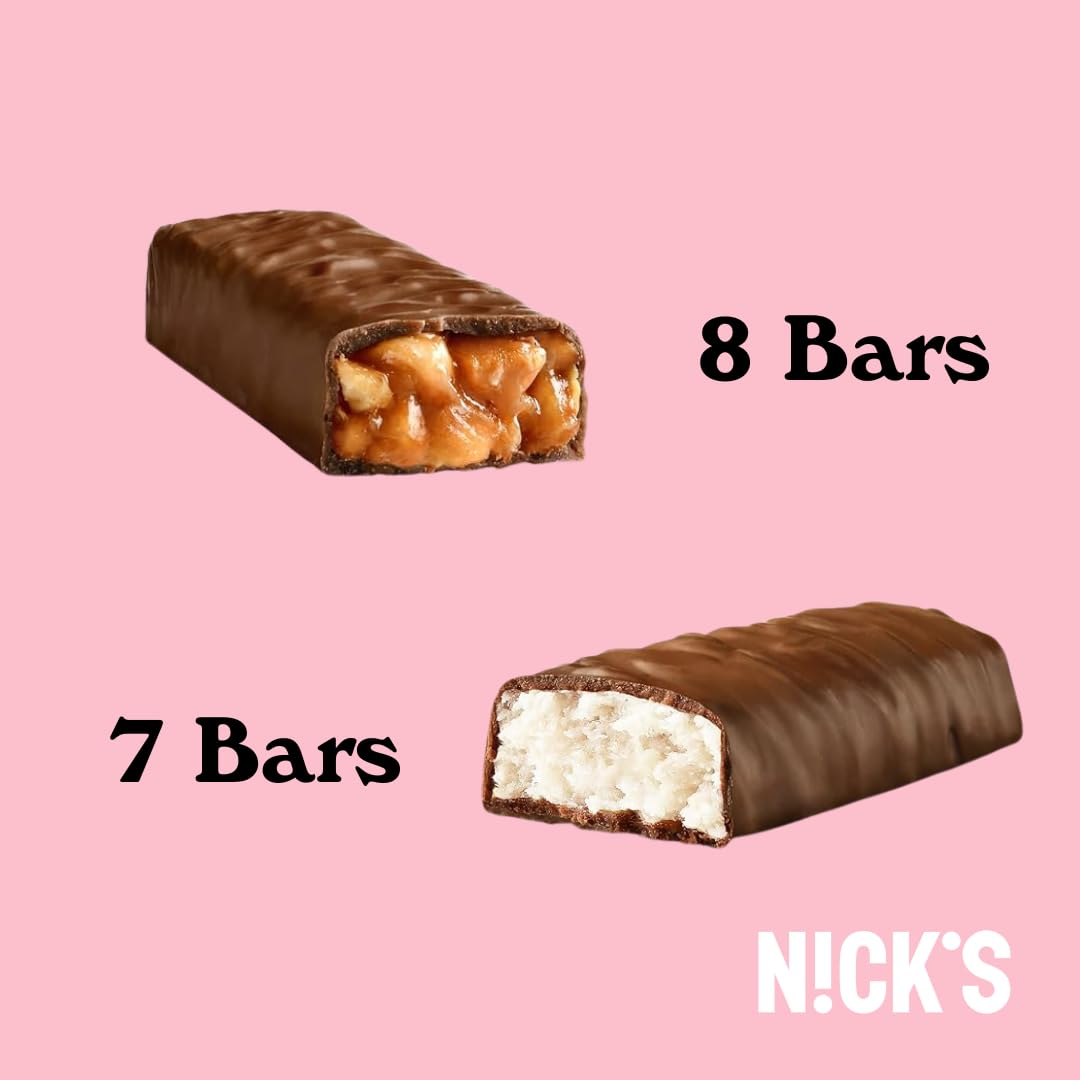 Keto Chocolate Candy Bars Variety Pack - No Added Sugar, Low Carb, Gluten Free, Coconut Snacks (15 Count, 40g Each) | Perfect for Keto Diet, Weight Loss & Healthy On-the-Go Snacking