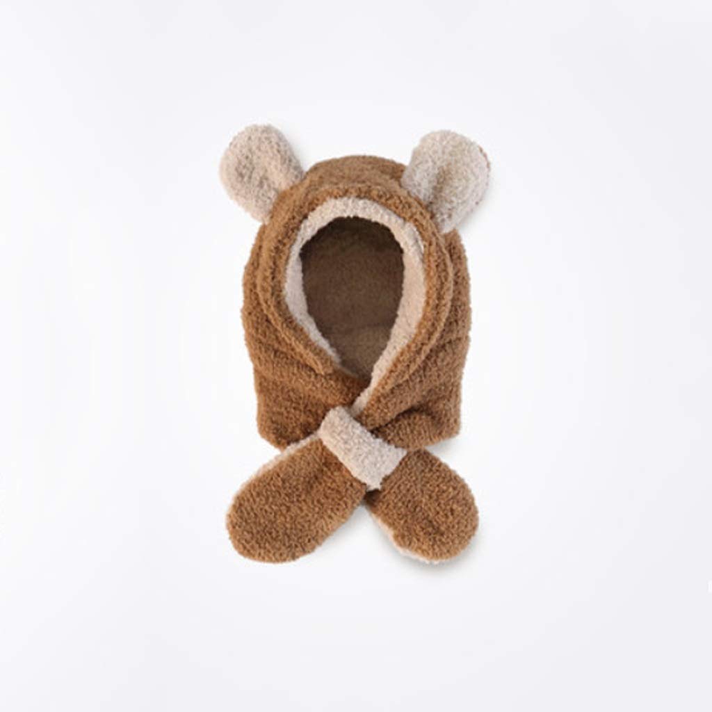 Warm Toddler Winter Hats with Ear Flaps - Soft Plush Animal Hooded Hat & Scarf Set for Boys & Girls (11 Colors, Two-Tone Options) - Perfect for Snow Play & Cold Weather Protection