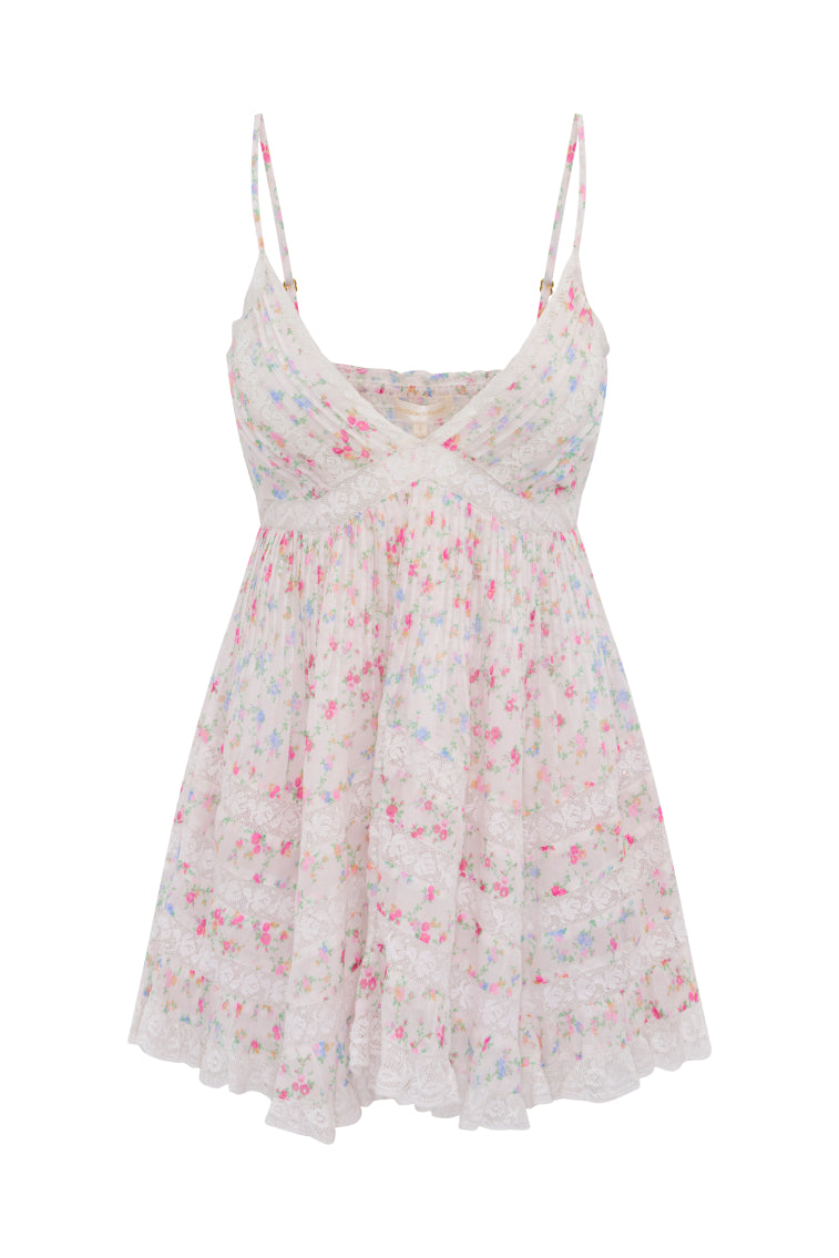 Alonna Women's Cotton Floral Print Mini Dress - Summer Casual Sundress for Beach, Vacation & Date Night