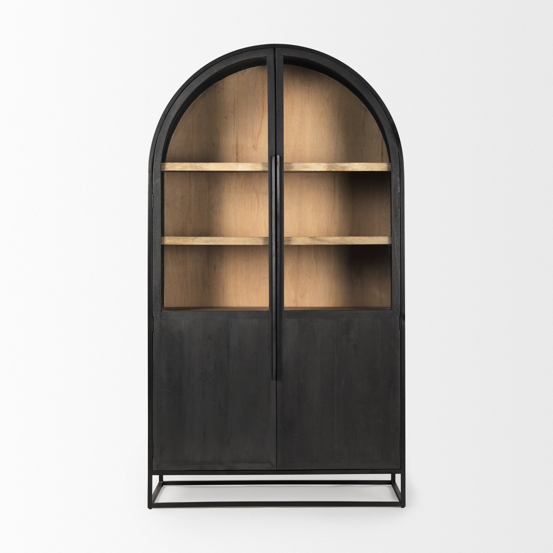 Elegant Sloan Curio Cabinet - Glass Display Case for Collectibles & Home Decor - Perfect for Living Room, Dining Room, or Office Showcase