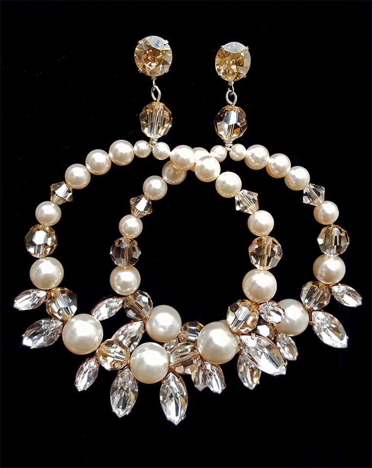 Bridal Earrings | Bohemian Hoop Earrings by Kezani Amaani – Perfect for Weddings, Boho Chic Outfits & Special Occasions