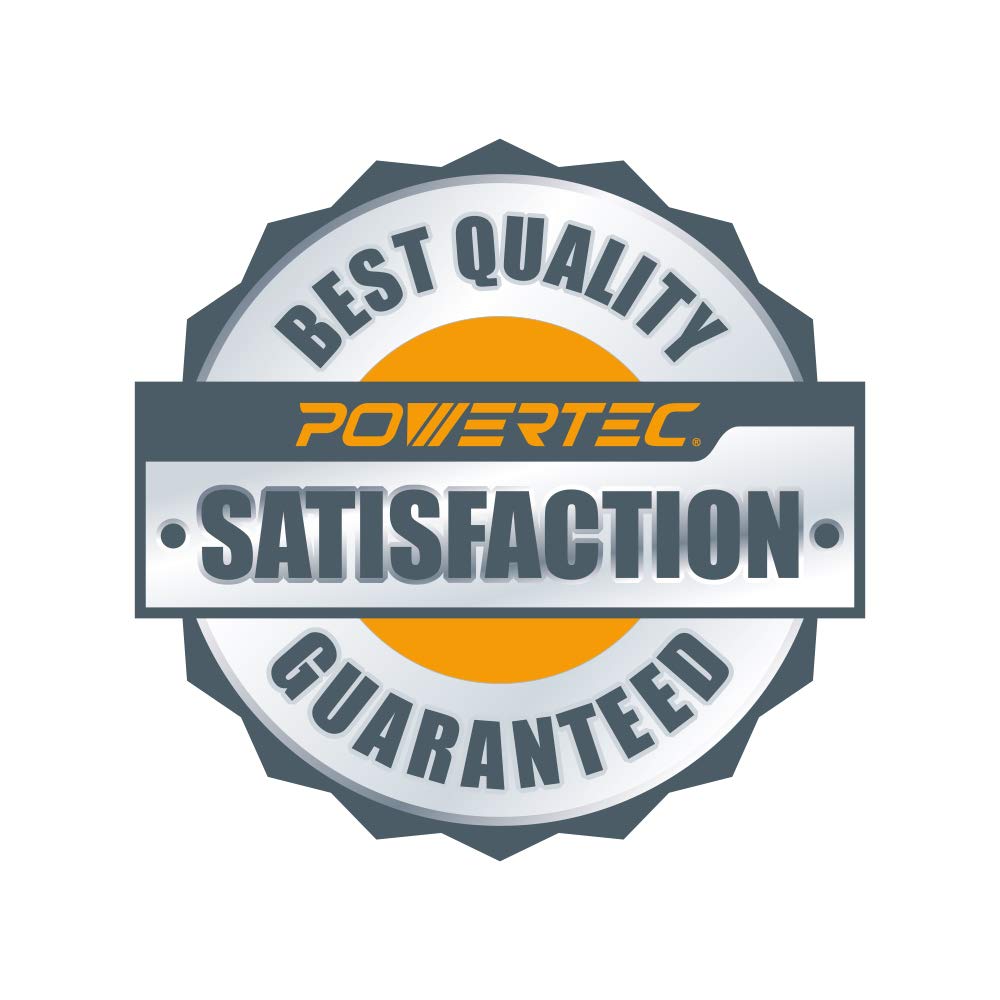 POWERTEC AS63160 Pro Series 6-Inch Random Orbital Sander | Pneumatic Vacuum Palm Sander with 6” x 3/16” Pad | Perfect for Woodworking, Auto Body Repair & DIY Projects
