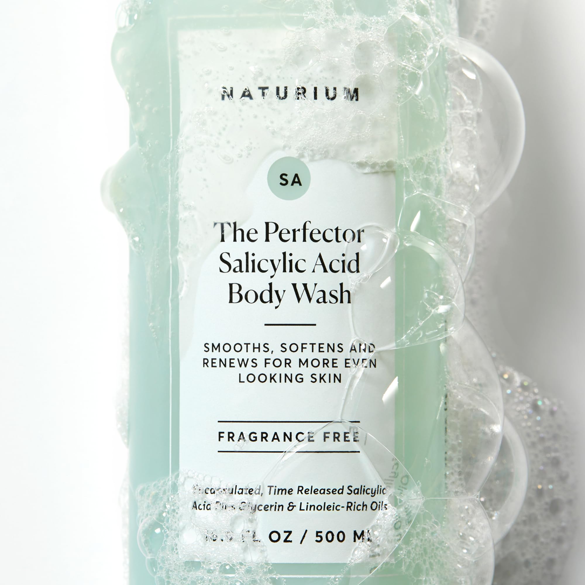 Naturium Salicylic Acid Body Wash for Acne & Exfoliation - Gentle Smoothing Cleanser 16.9 oz - Perfect for Back Acne, Keratosis Pilaris & Body Breakouts
