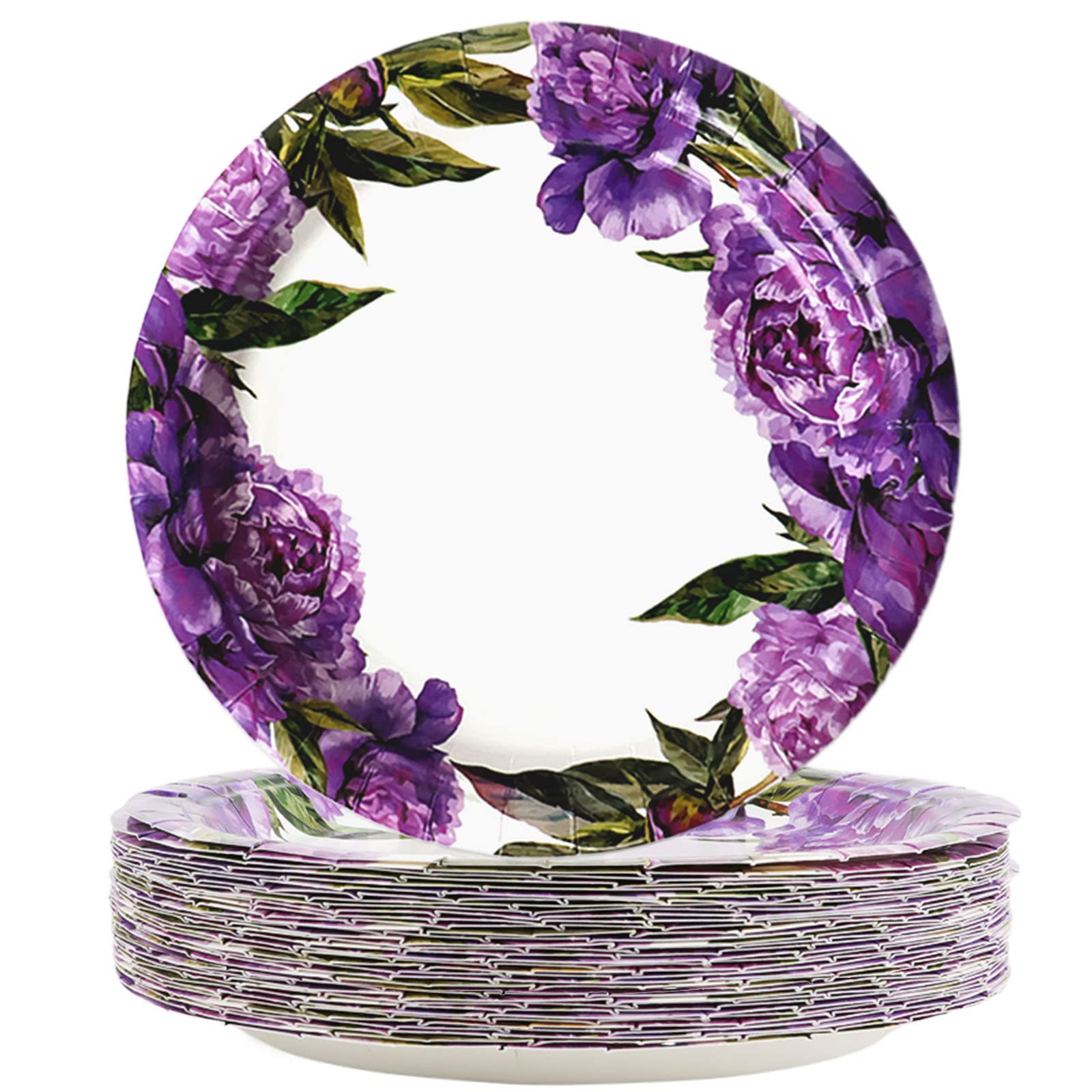 48 Pcs Peony Party Plates 7