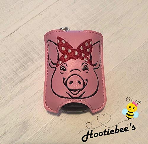 Bandana Pig Sanitizer Holder & Lip Balm Holder - Cute Animal-Themed Hand Sanitizer and Lip Balm Carrier for Kids and Adults | Perfect for School, Travel, and Outdoor Activities