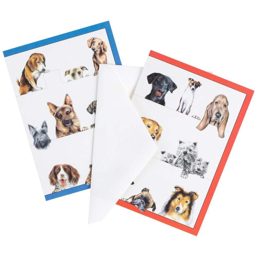 Caspari Dogs Blank Boxed Note Cards - 16 Greeting Cards & Envelopes Set - Perfect for Birthday, Thank You Notes & Special Occasions