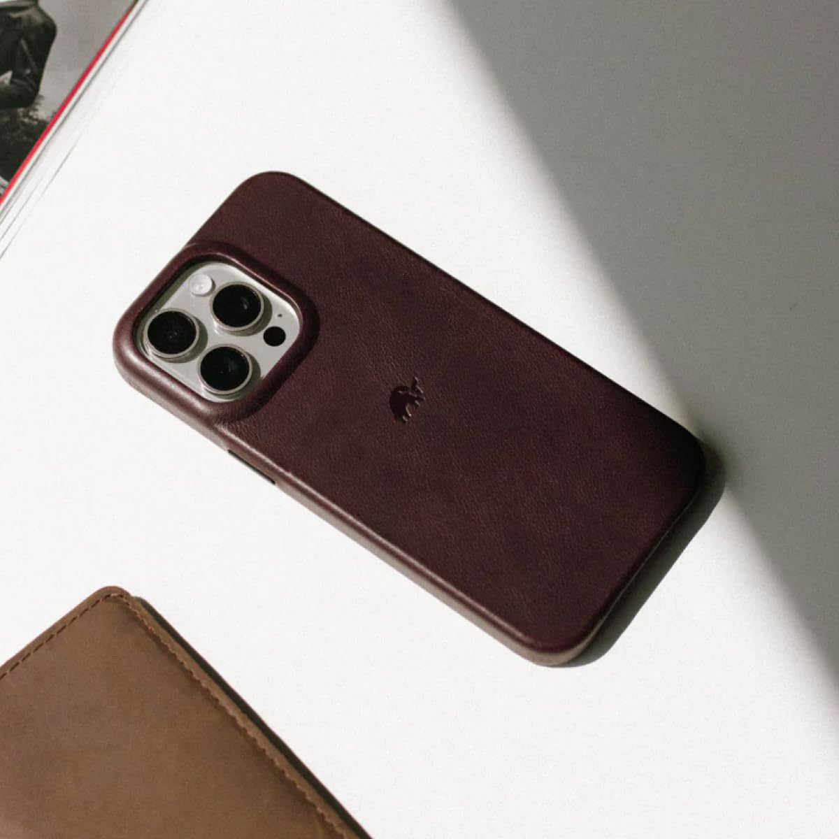 Premium Full-Grain Leather iPhone 12 Pro Max Case - Handcrafted Bullstrap Bourbon Leather with MagSafe Compatibility | Slim Fit & Patina Finish | Perfect for Business, Travel & Everyday Protection