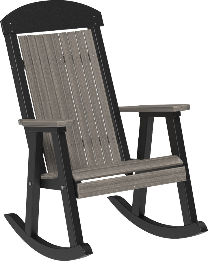 LuxCraft Premium Wooden Porch Rocking Chair - Comfortable Outdoor Rocker for Patio, Garden & Deck Relaxation