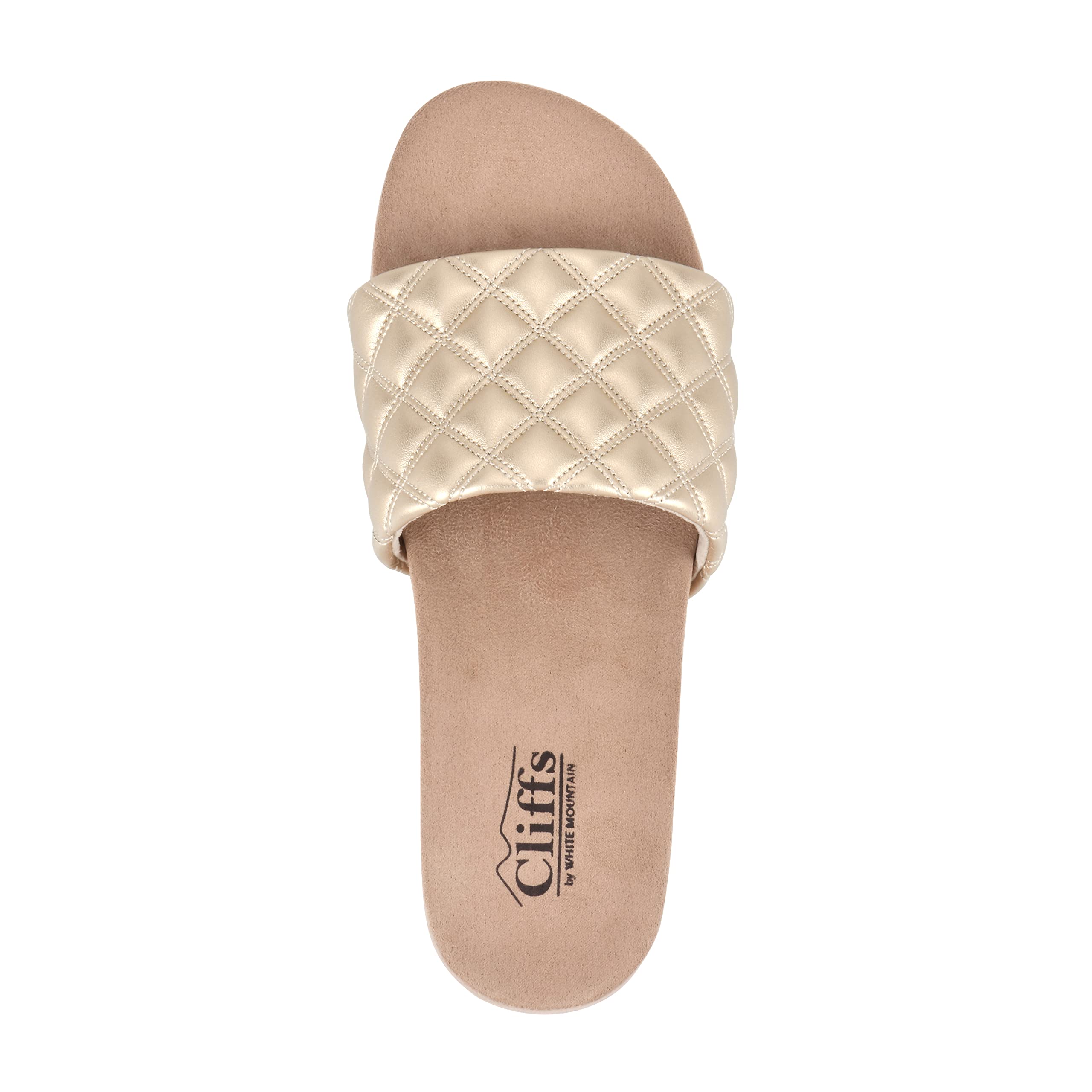 White Mountain Tiptop Women's Slide Sandals - Comfortable for Beach & Casual Wear