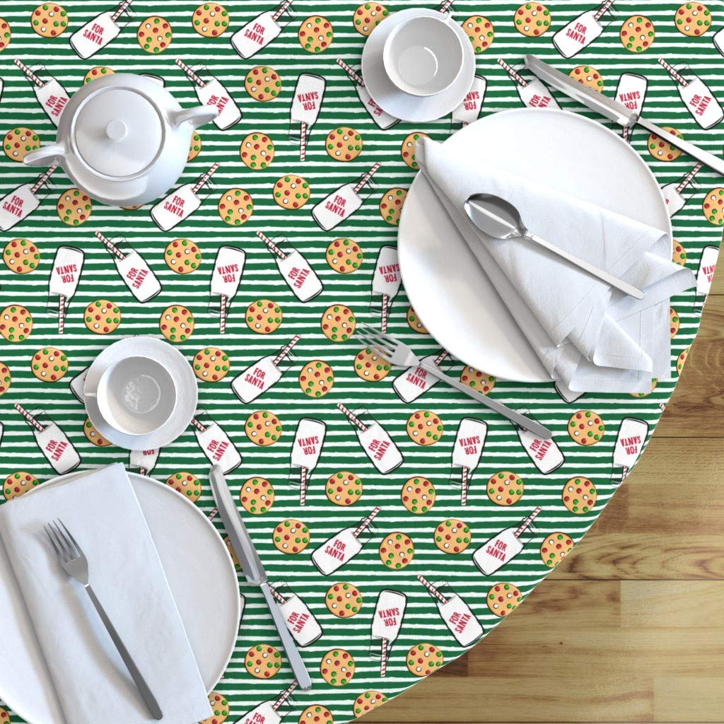 Custom Printed Spoonflower Cotton Sateen Round Tablecloth 70