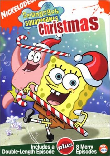 SpongeBob SquarePants Christmas Plush Toy - Soft Cute Cartoon Character Stuffed Animal for Kids Gift, Holiday Decor, Xmas Party Favors | Perfect for Christmas Stocking Stuffers, Tree Ornaments & Birthday Presents