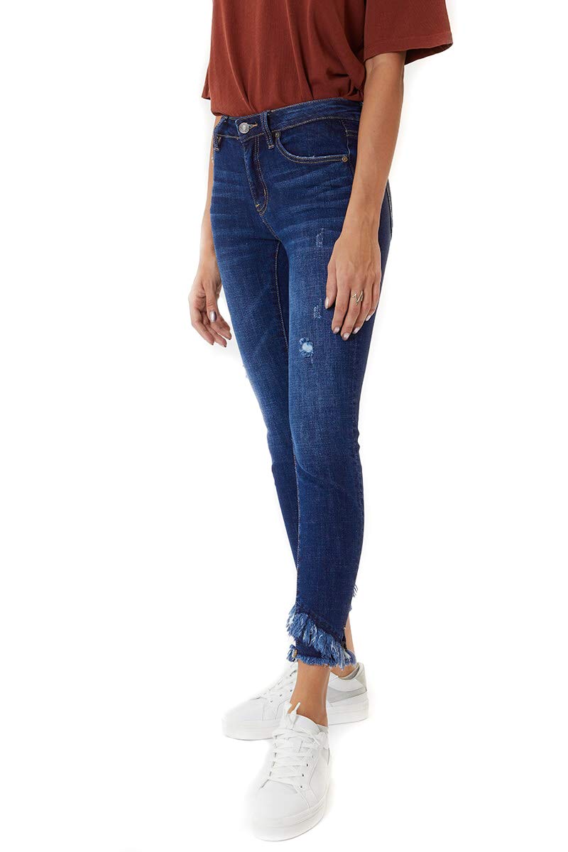 Kan Can Women's Mid Rise Ankle Skinny Jeans - Stretch Denim, Size D 11/29 | Comfortable & Stylish for Casual Wear, Office & Night Out