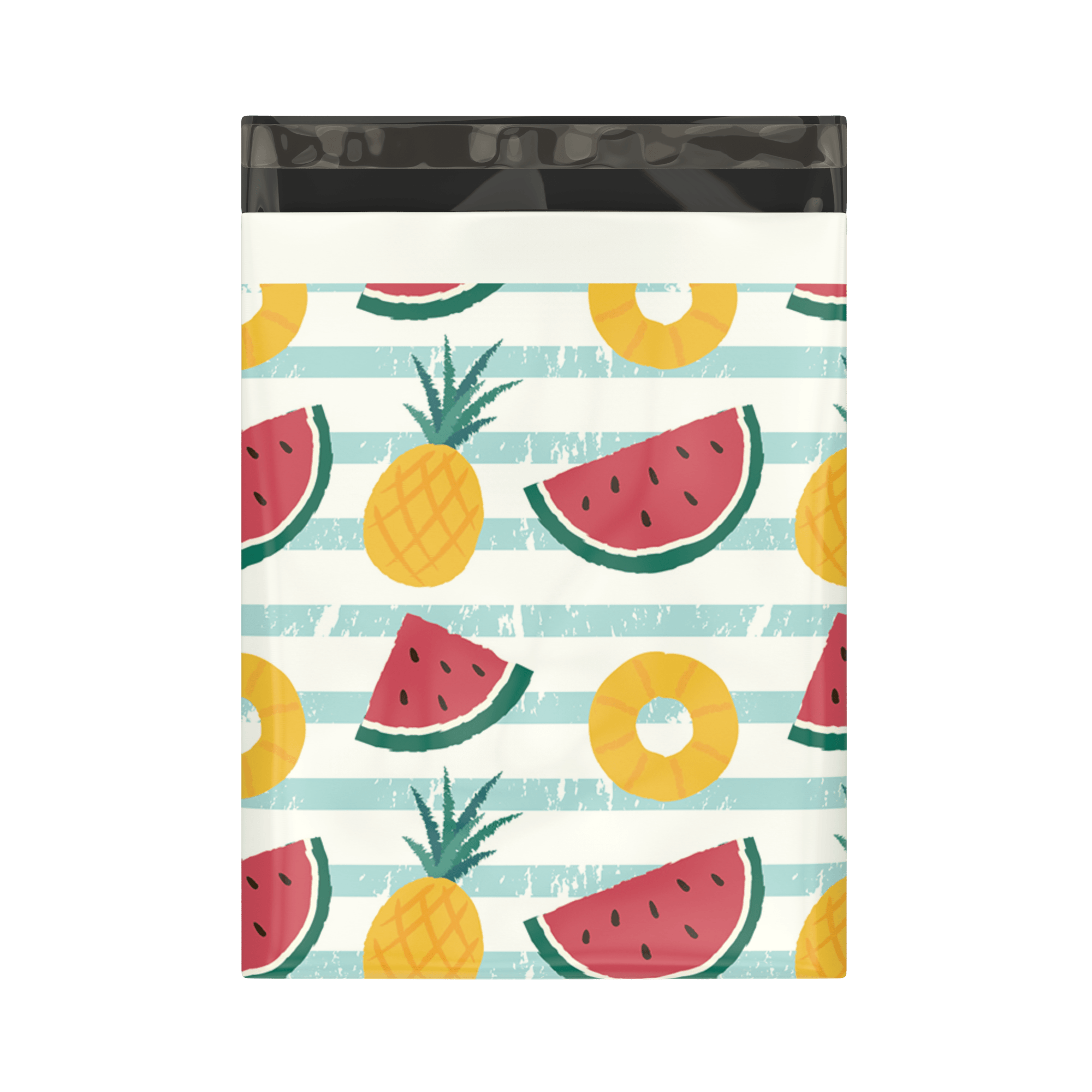 10x13 Inch Pineapple & Watermelon Printed Poly Mailers - Waterproof Shipping Envelopes for Ecommerce, Boutique & Subscription Boxes - Cute Fruit-Themed Mailing Bags for Small Businesses & Online Stores