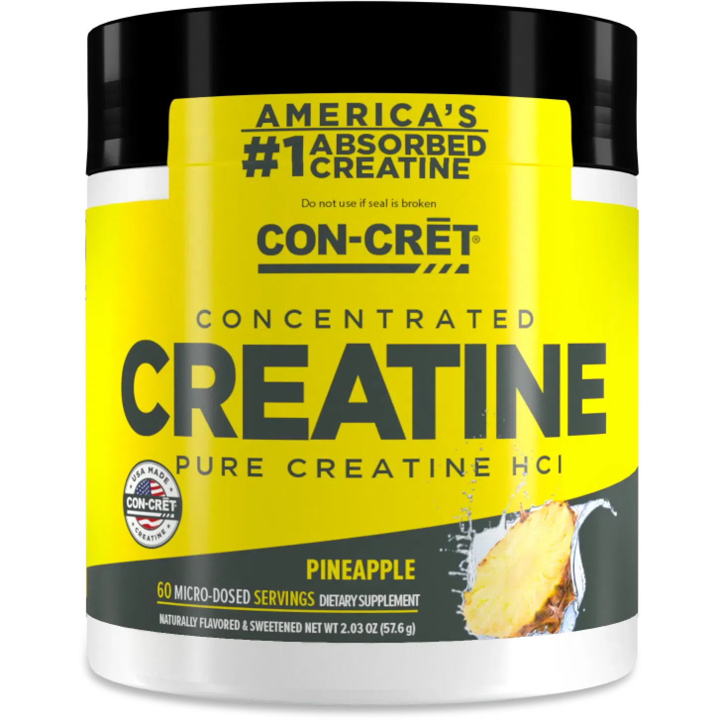 CON CRET Patented Creatine HCl Powder - Premium Muscle Building Supplement for Athletes & Bodybuilders - Supports Strength, Endurance & Recovery - Ideal for Pre & Post Workout