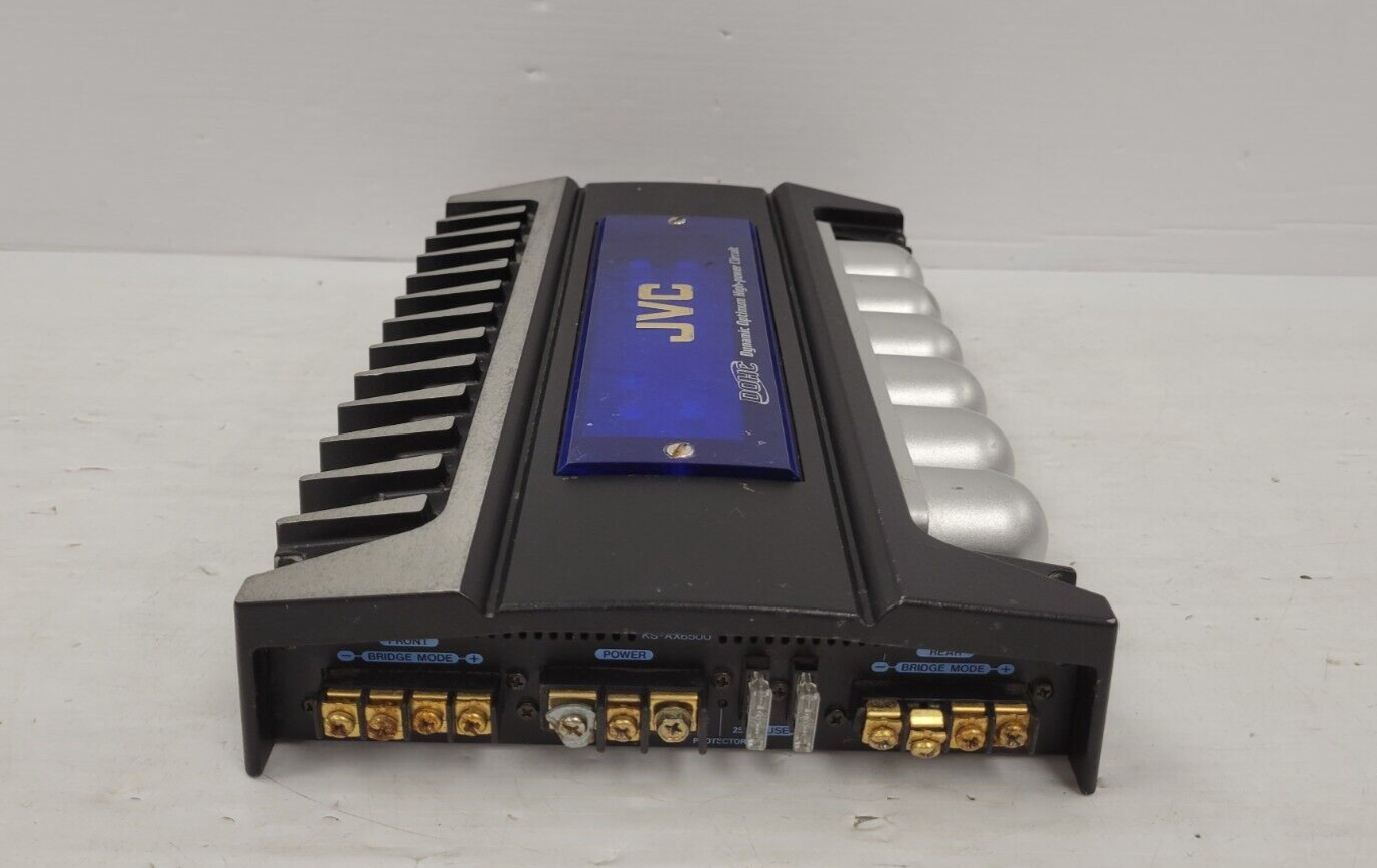 JVC KS-AX6500 4-Channel Car Amplifier - 1000W High Power Audio Amp for Car Stereo System, Home Theater & DJ Setup