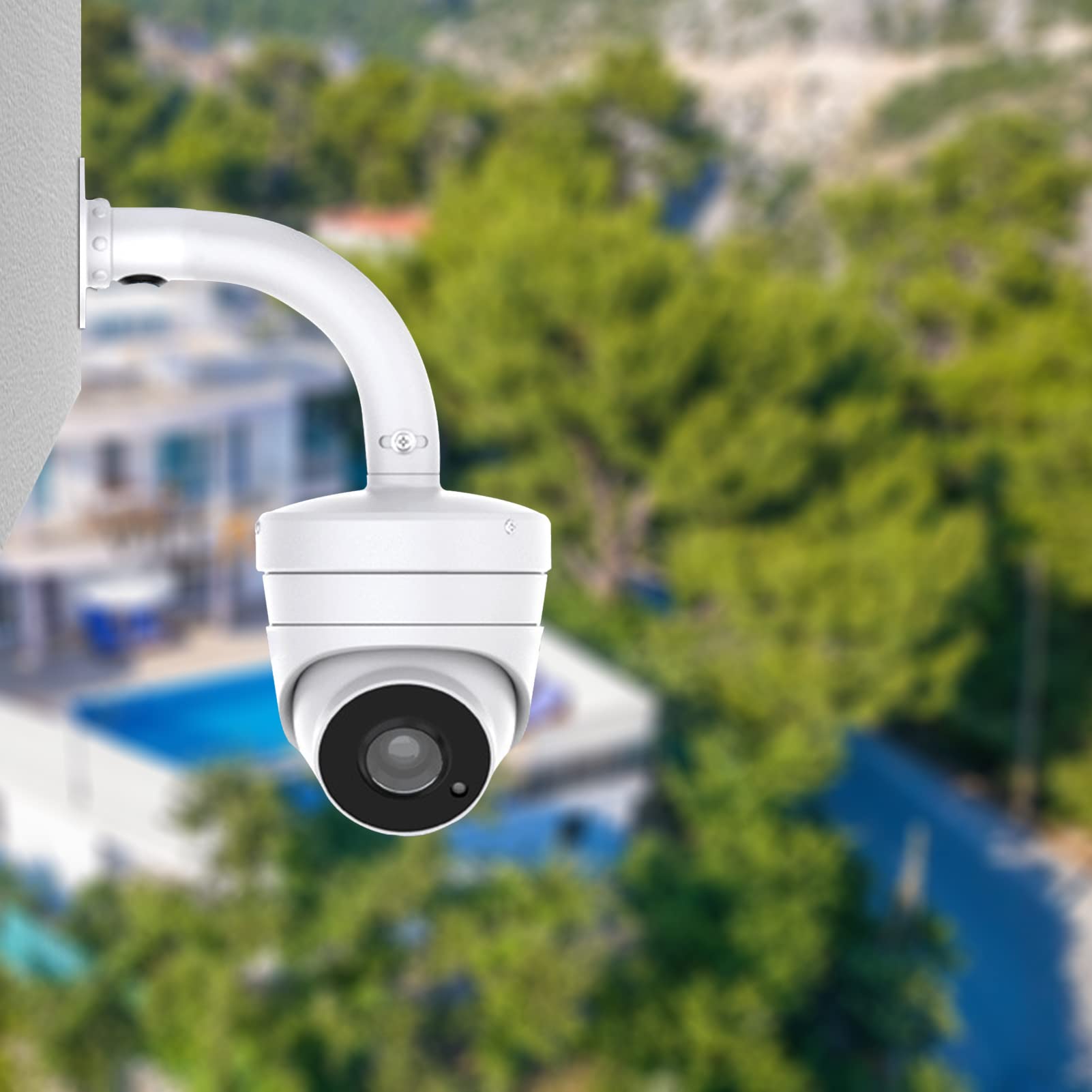 WiTi 6 Inch Universal Dome Camera Wall Mount Bracket - Heavy Duty Metal Base with Powder Coating for IP CCTV Security Systems | Pole & Junction Box Installation | Indoor/Outdoor Surveillance Use